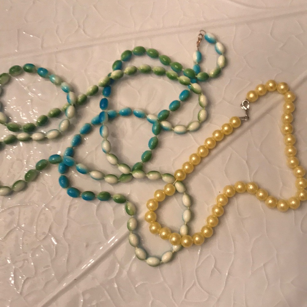 Two vintage beaded necklaces